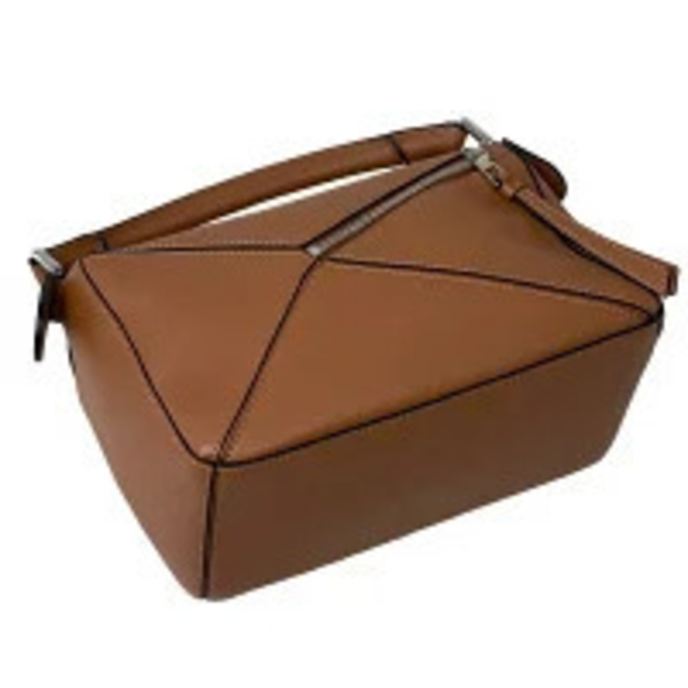 Loewe Handbag Leather Shoulder Puzzle Brown Bag Brown